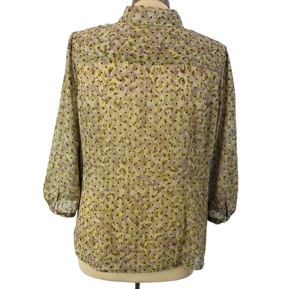Christopher & Banks M Blouse Button down Polka Dot - Picture 4 of 9